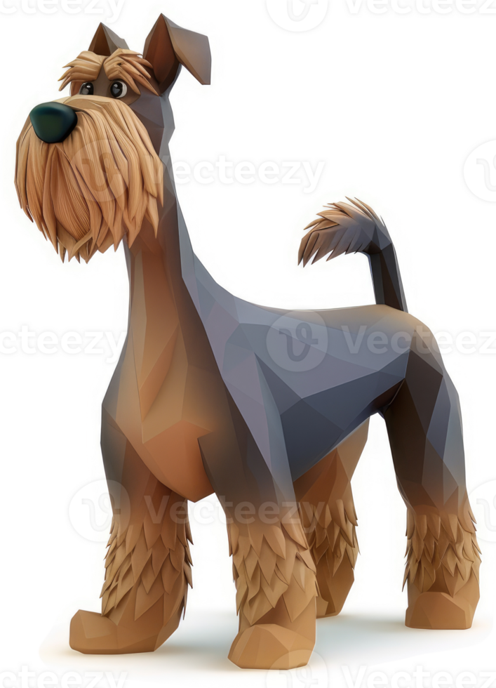 Digital illustration of a cartoon-style Giant Schnauzer. png