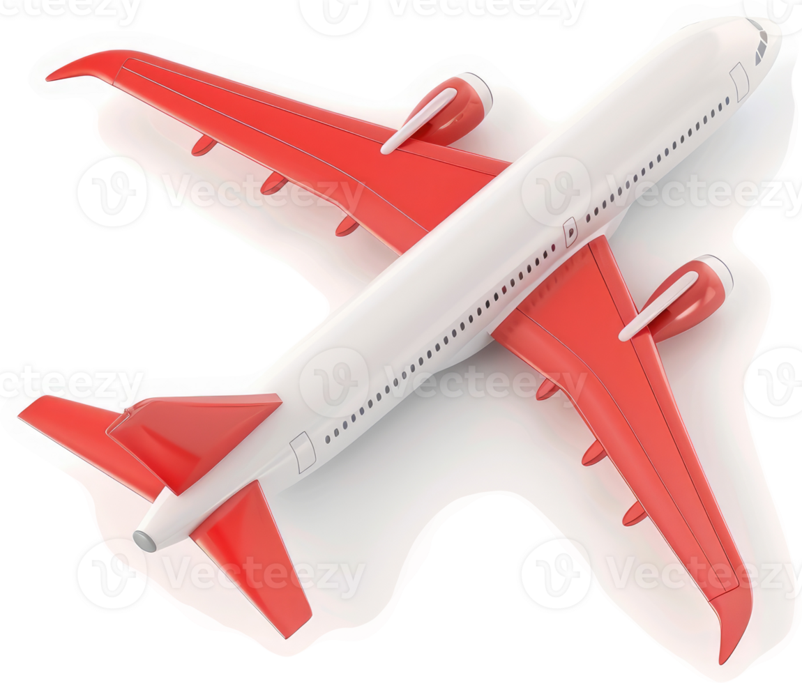 Colorful airplane illustration, showcasing modern jet design. png