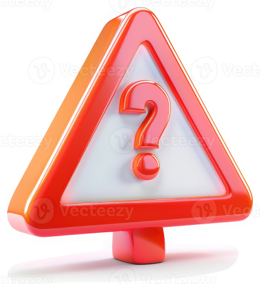 Red triangular warning sign with a question mark. png