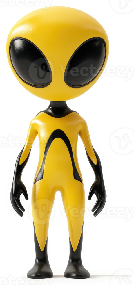 Yellow alien figure with black accents. png