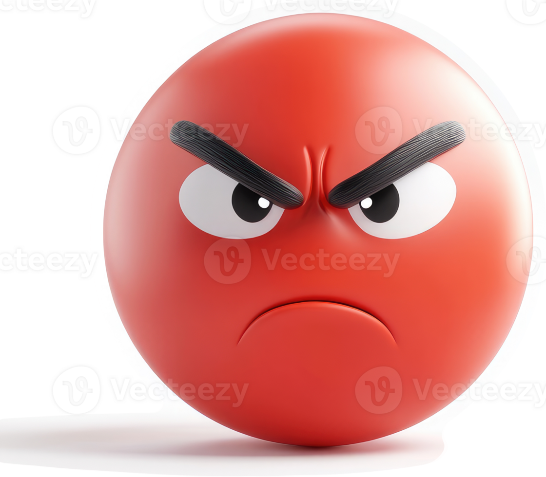 Angry emoticon, a potent symbol of displeasure. png