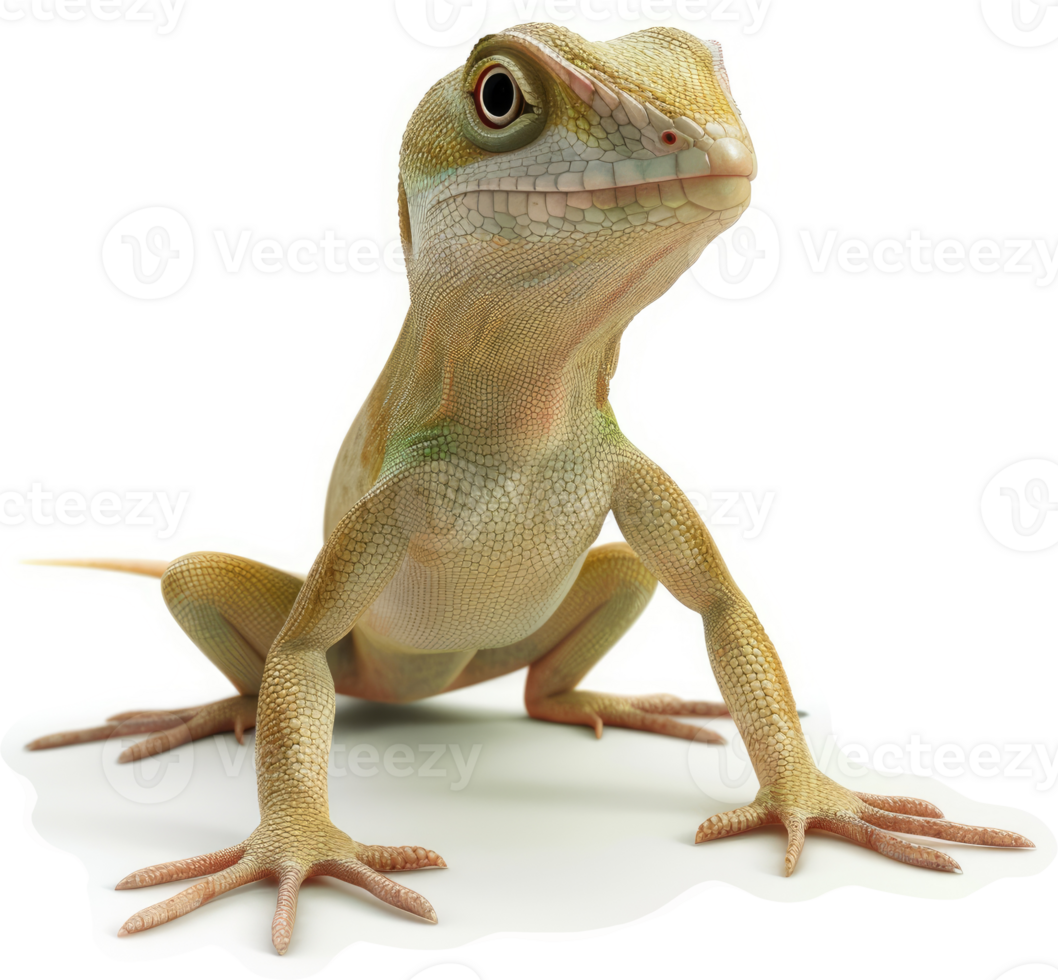 Close-up of a small, light-colored lizard. png
