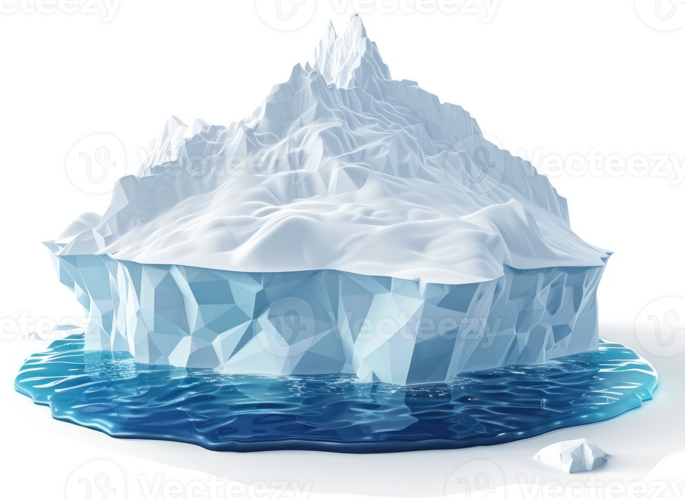 Massive iceberg with a substantial hidden portion. png