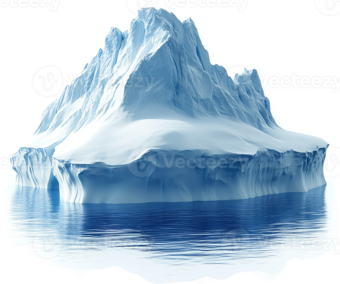 Majestic iceberg floats on tranquil waters. png