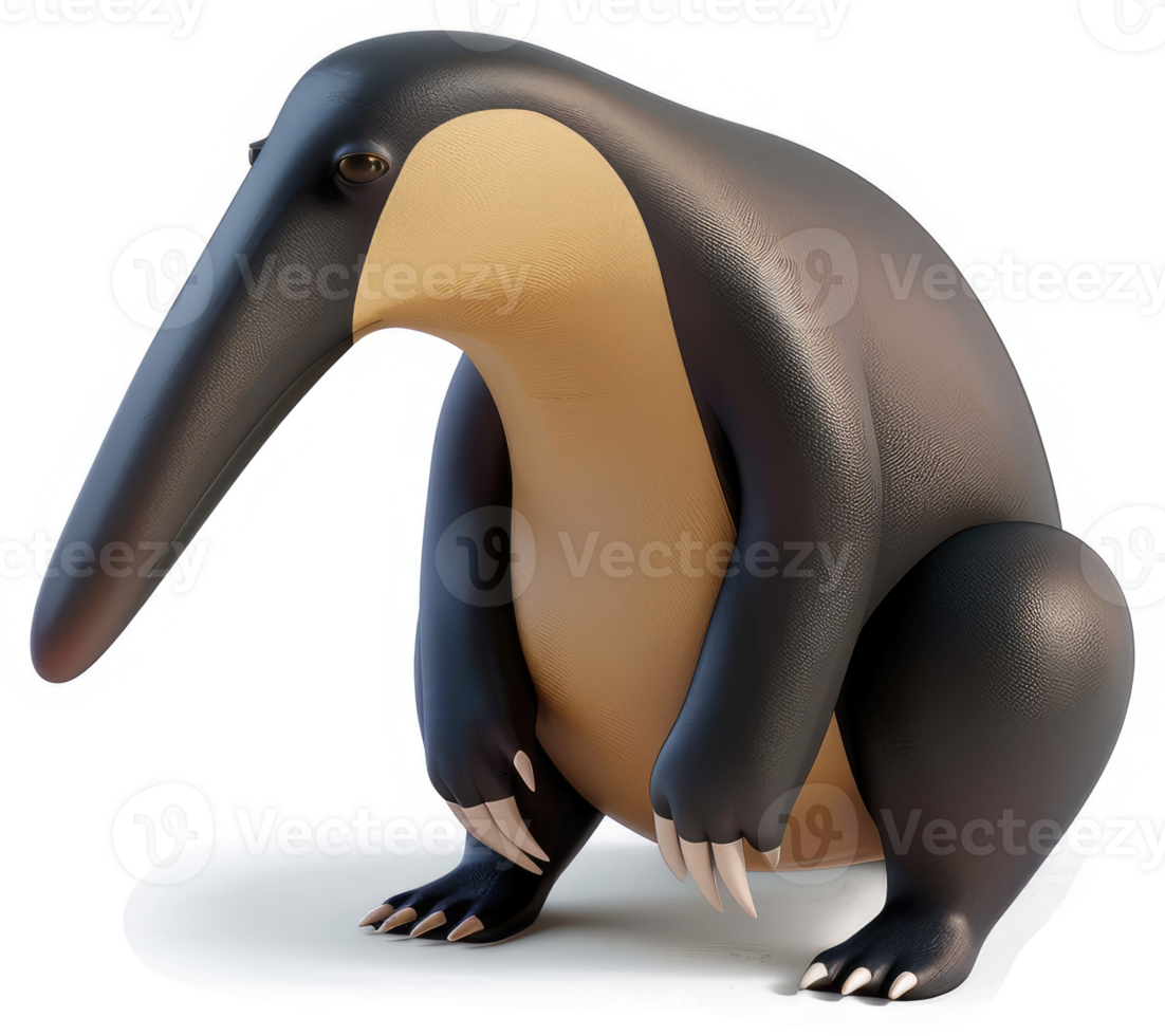 Digital rendering of a plump anteater. png