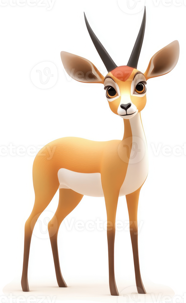Cartoon depiction of a gazelle. png