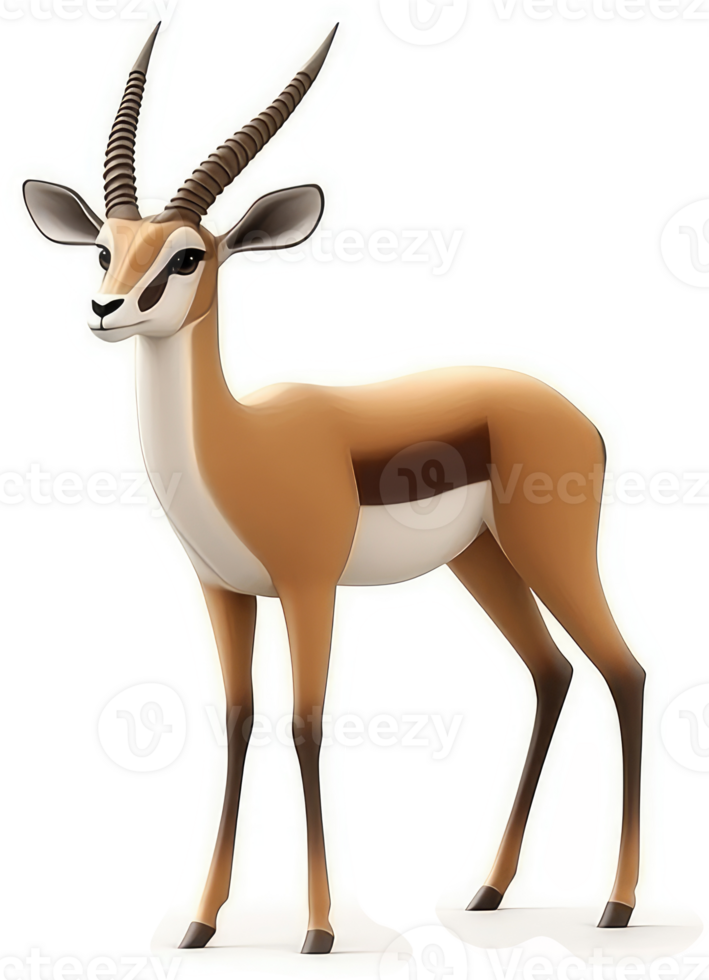 A stylized illustration of a gazelle. png