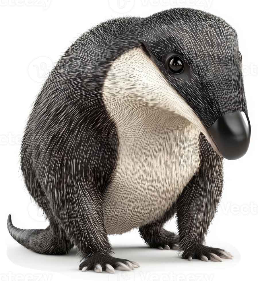 Digital illustration of a stylized, plump creature. png