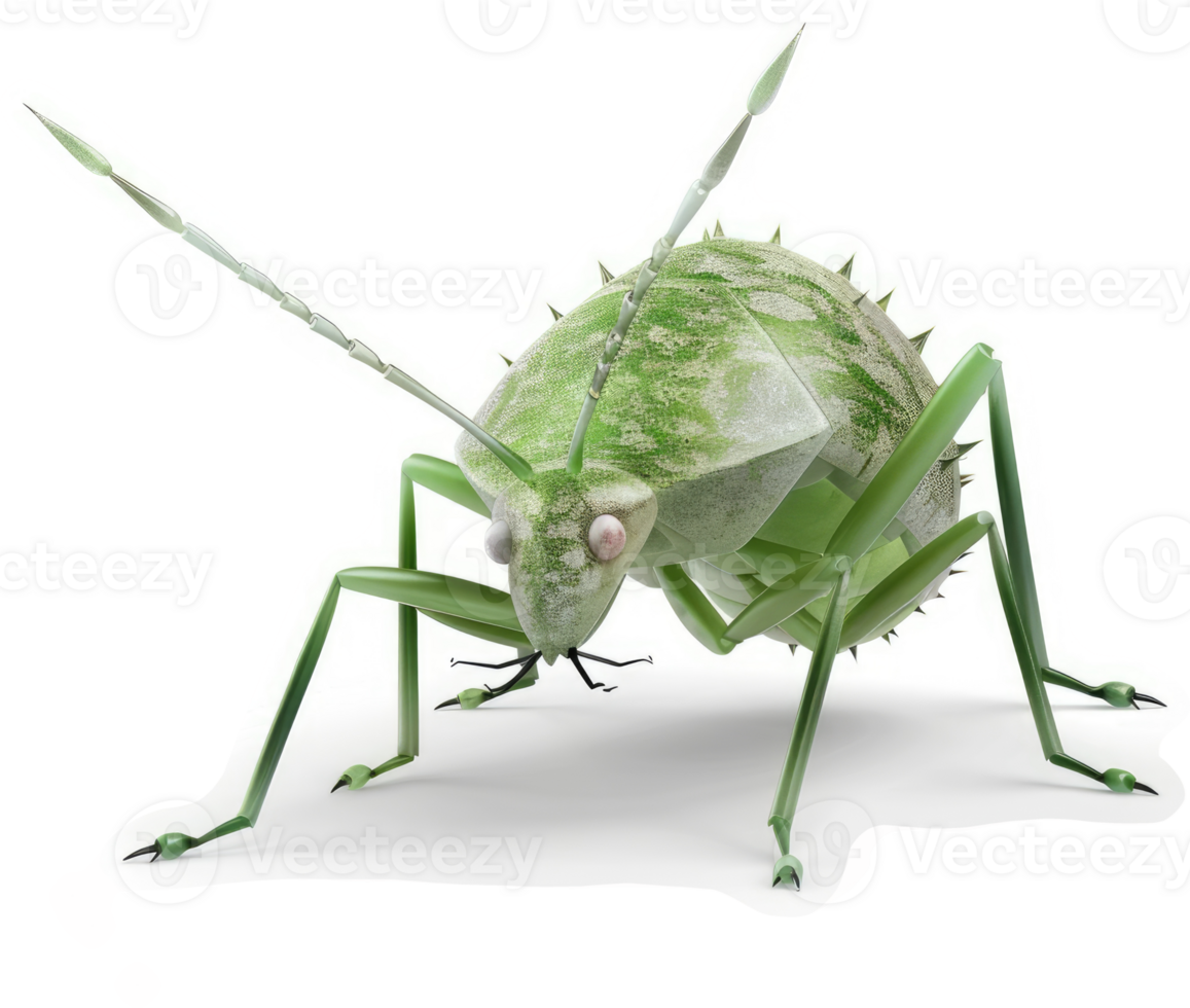 3D rendered illustration of a green insect. png