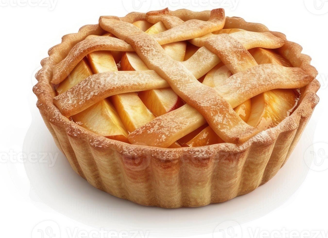 Delicious, golden-crusted apple pie with a lattice top. png