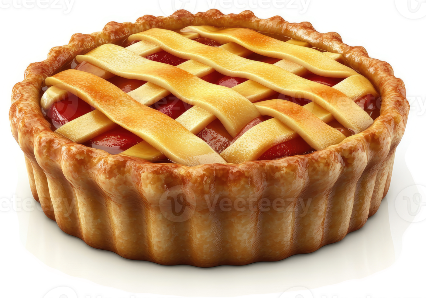 Delicious golden-brown apple pie with lattice top. png