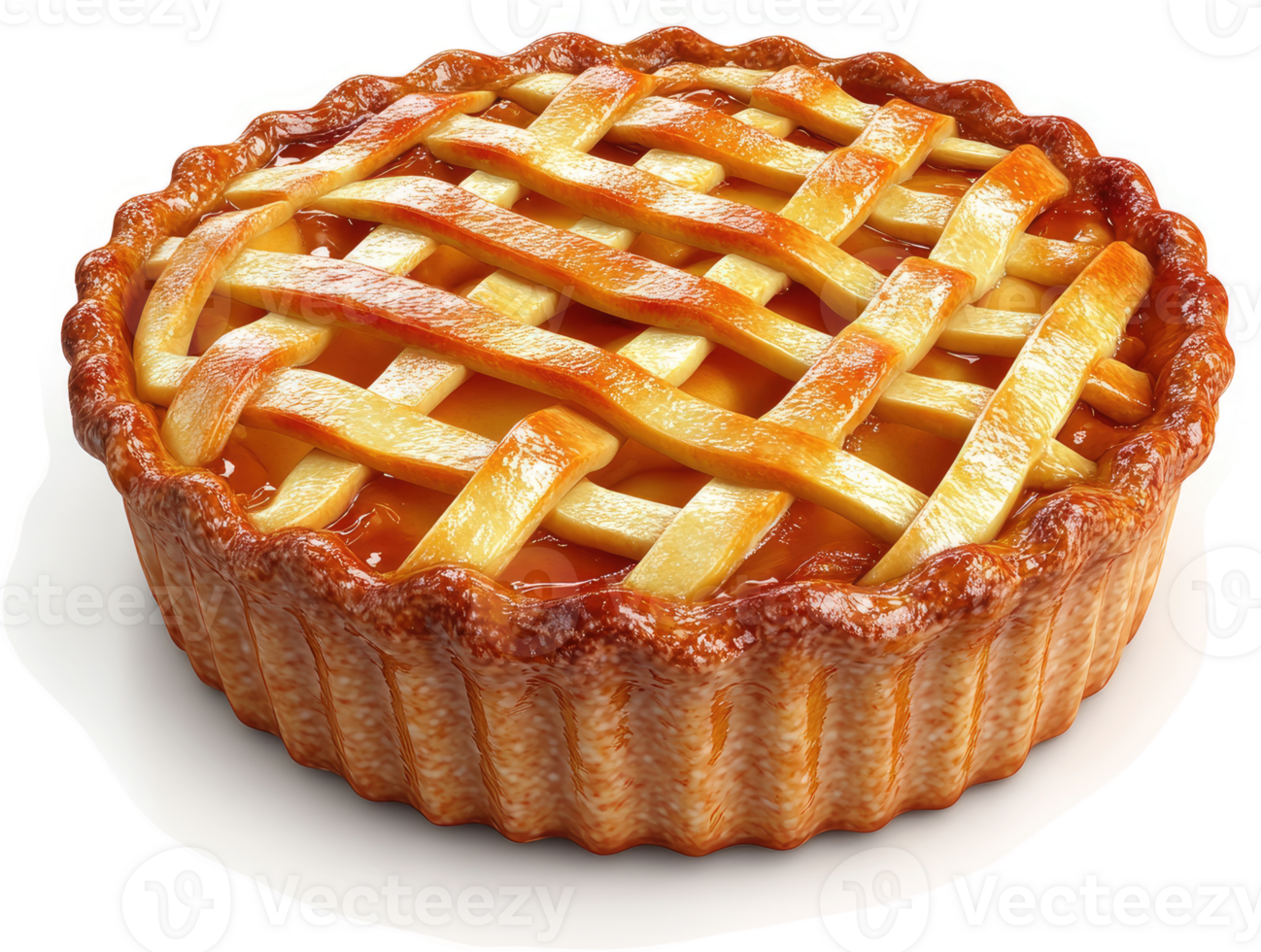 Golden, delicious apple pie with a lattice crust. png