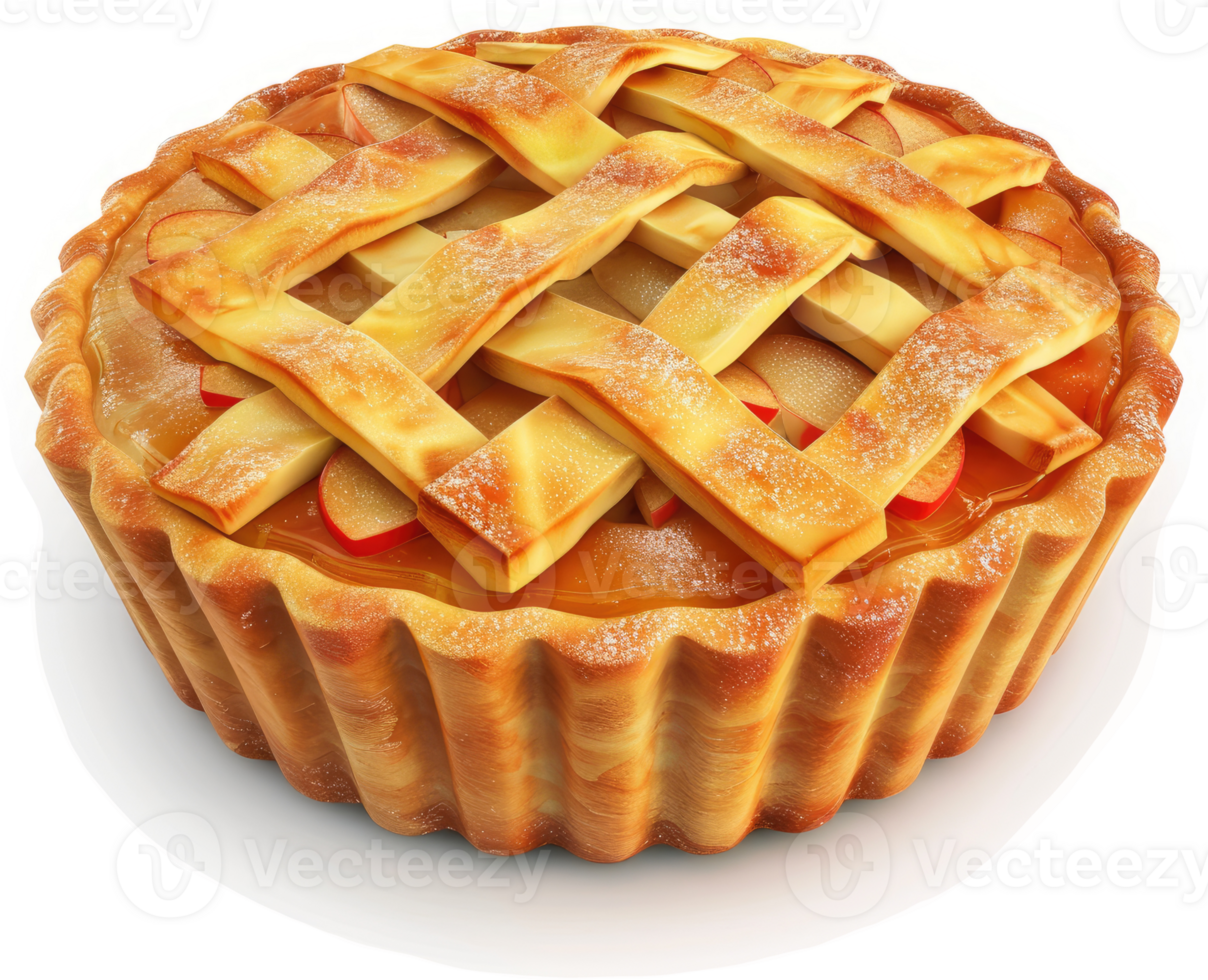 Delicious golden apple pie with a flaky crust. png
