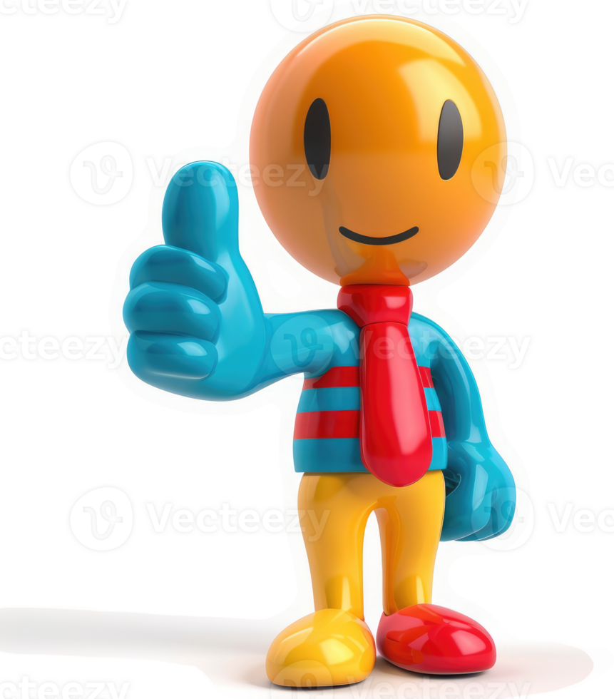 Smiling, friendly character gives a positive affirmation. png