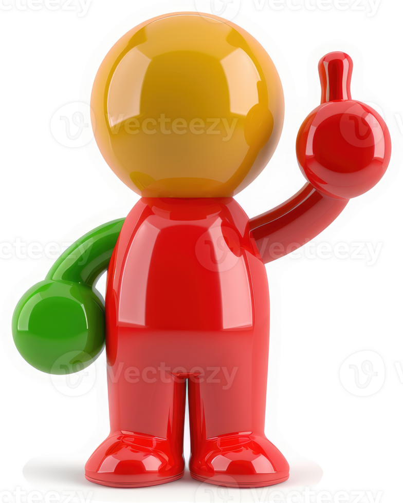 Colorful cartoon figure giving a thumbs-up gesture. png