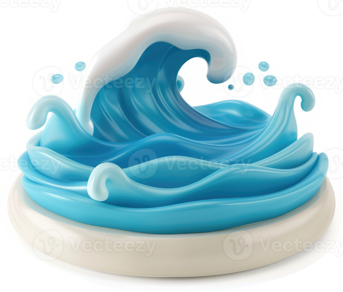 Oceanic wave cresting over a tranquil pool. png