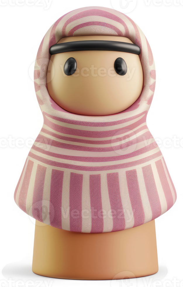 Cute stylized figure of a Middle Eastern woman. png