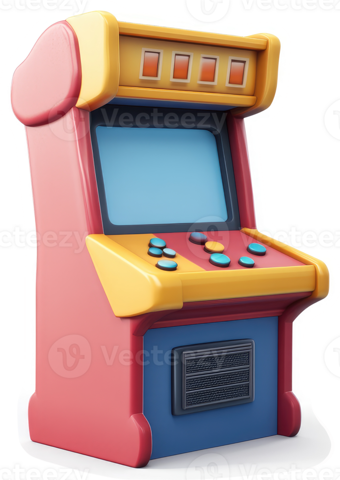 Retro arcade game machine design. png