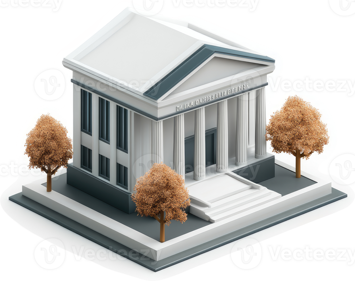 Isometric rendering of a classical government building. png