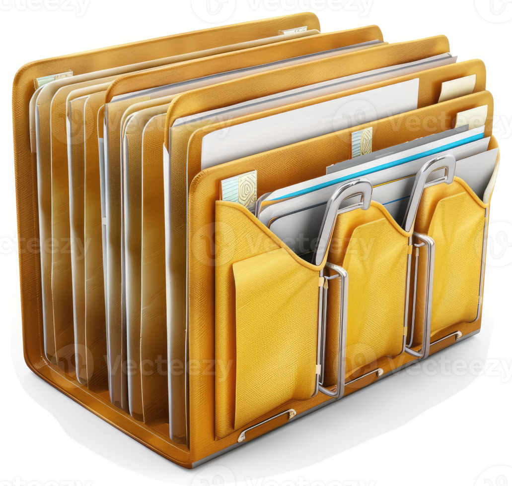 Organized document folders in a file organizer. png