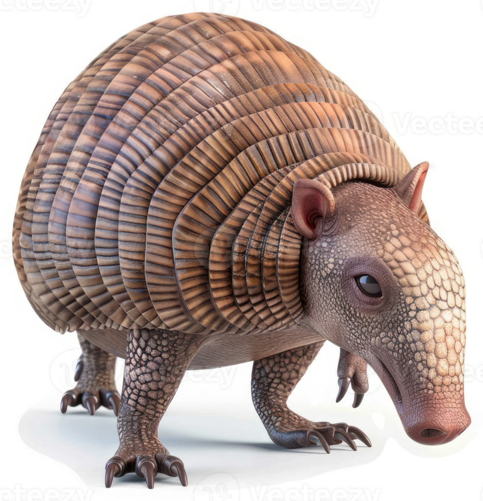 A full view of a North American armadillo. png