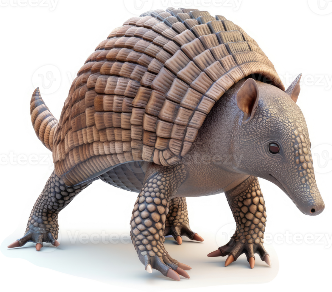 Full shot of a South American armadillo. png