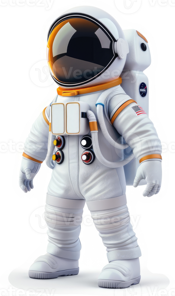 A cartoon astronaut suit, ready for space exploration. png