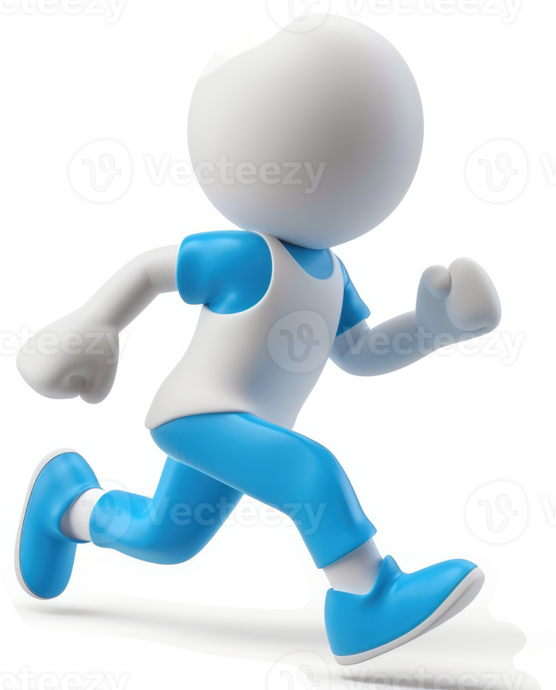 3d illustration of a person running png
