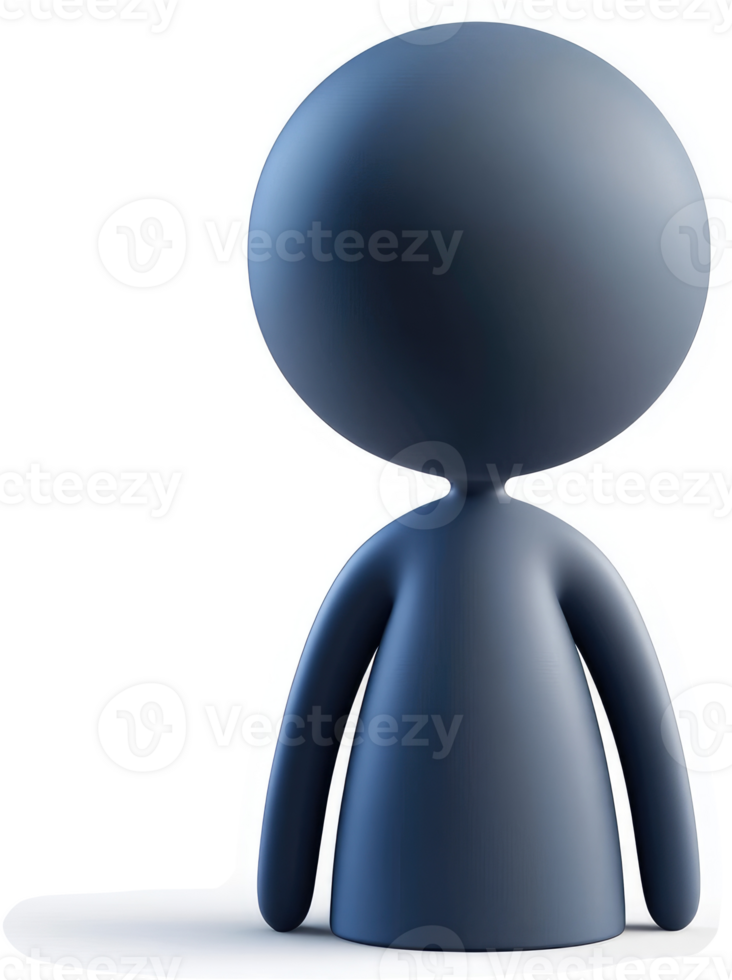 Simple, stylized, gray figure icon. png