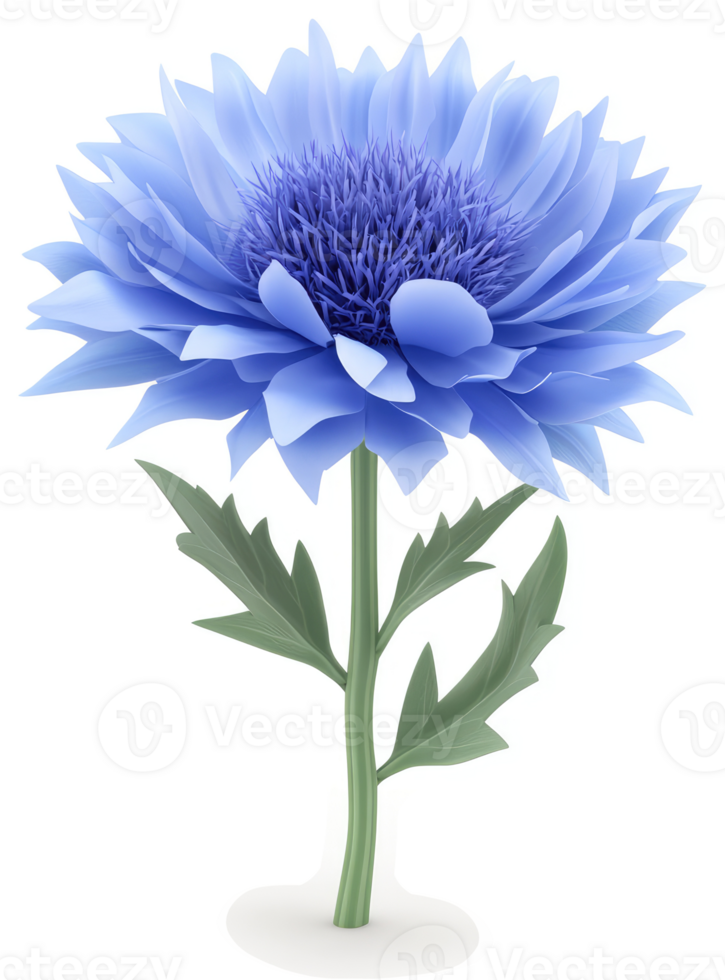 beschwingt, Licht Blau Blume mit zart Blätter. png