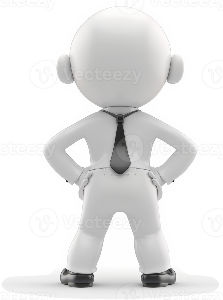Rear view of a stylized business person figure. png