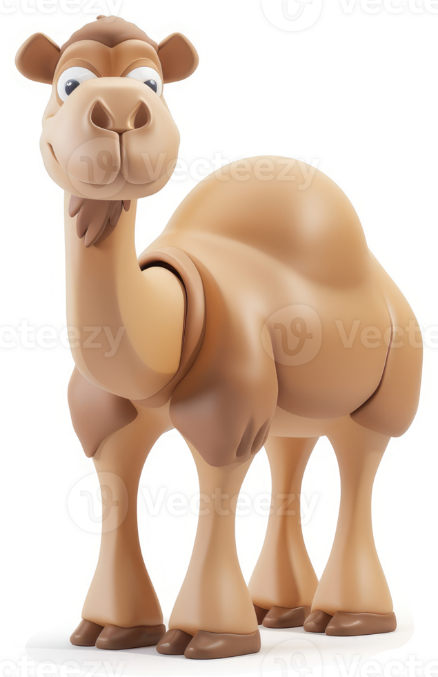 Playful camel figurine, a charming toy depiction. png