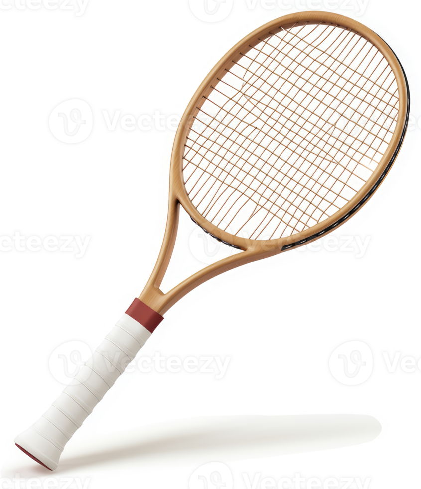 Tennis racket angled against a vibrant turquoise background. png