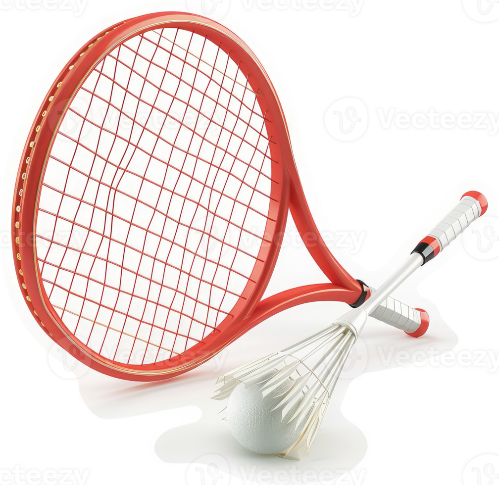 Red tennis racket and whisk attachment for a whimsical sport. png
