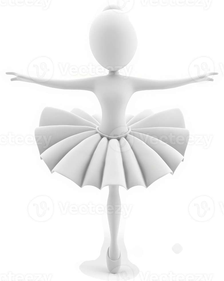 Graceful ballerina figure in a balanced pose. png
