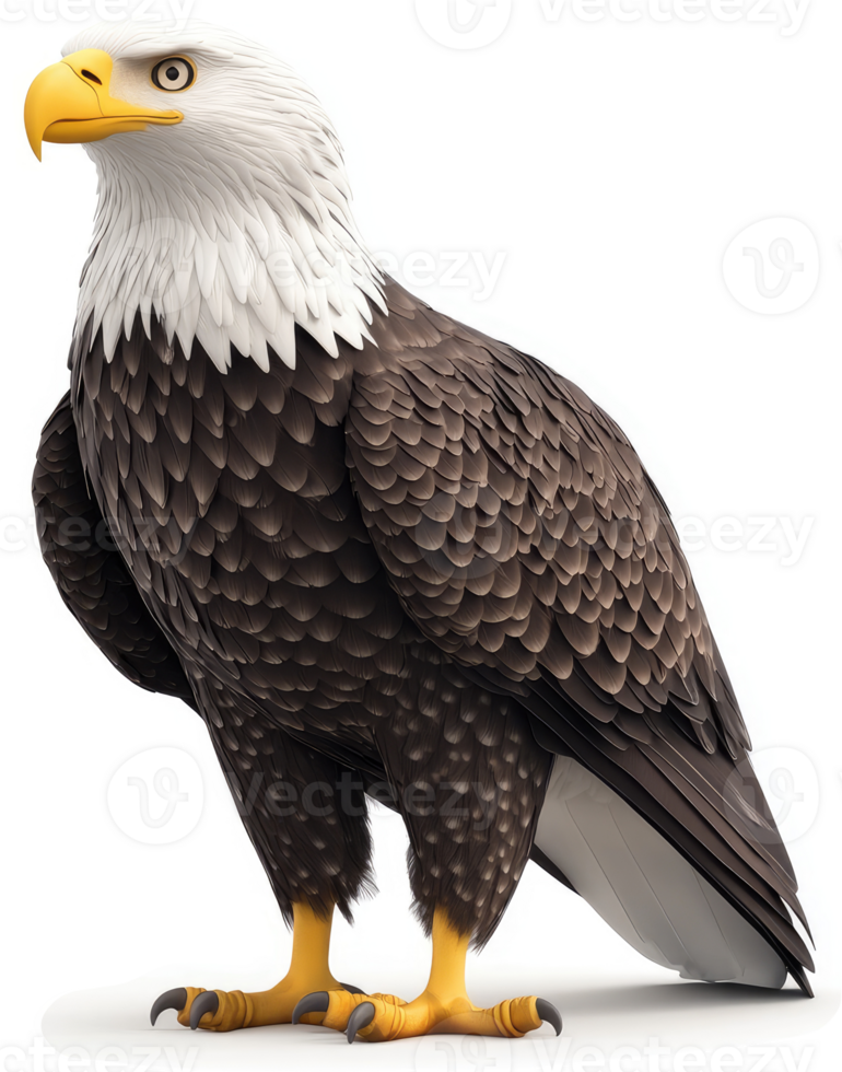 Bald eagle, a majestic avian predator. png