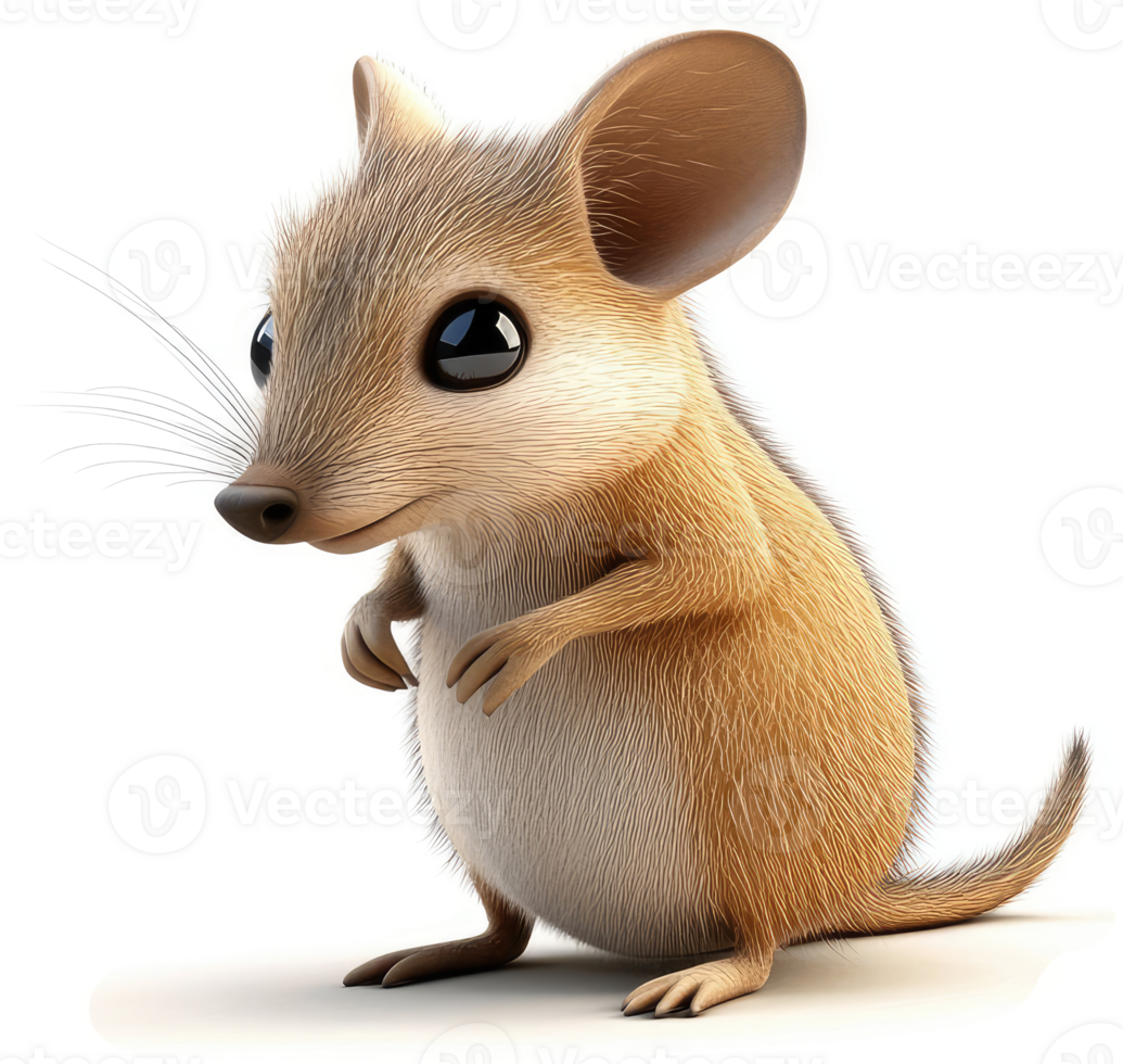 Cute digitally rendered depiction of a small rodent. png