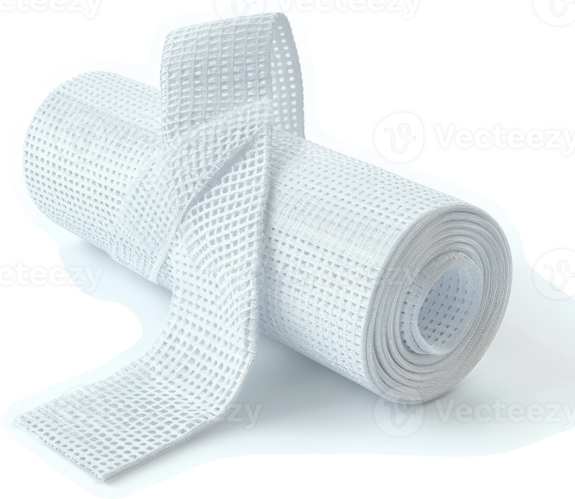 Rolled white mesh fabric for craft or home decor projects. png