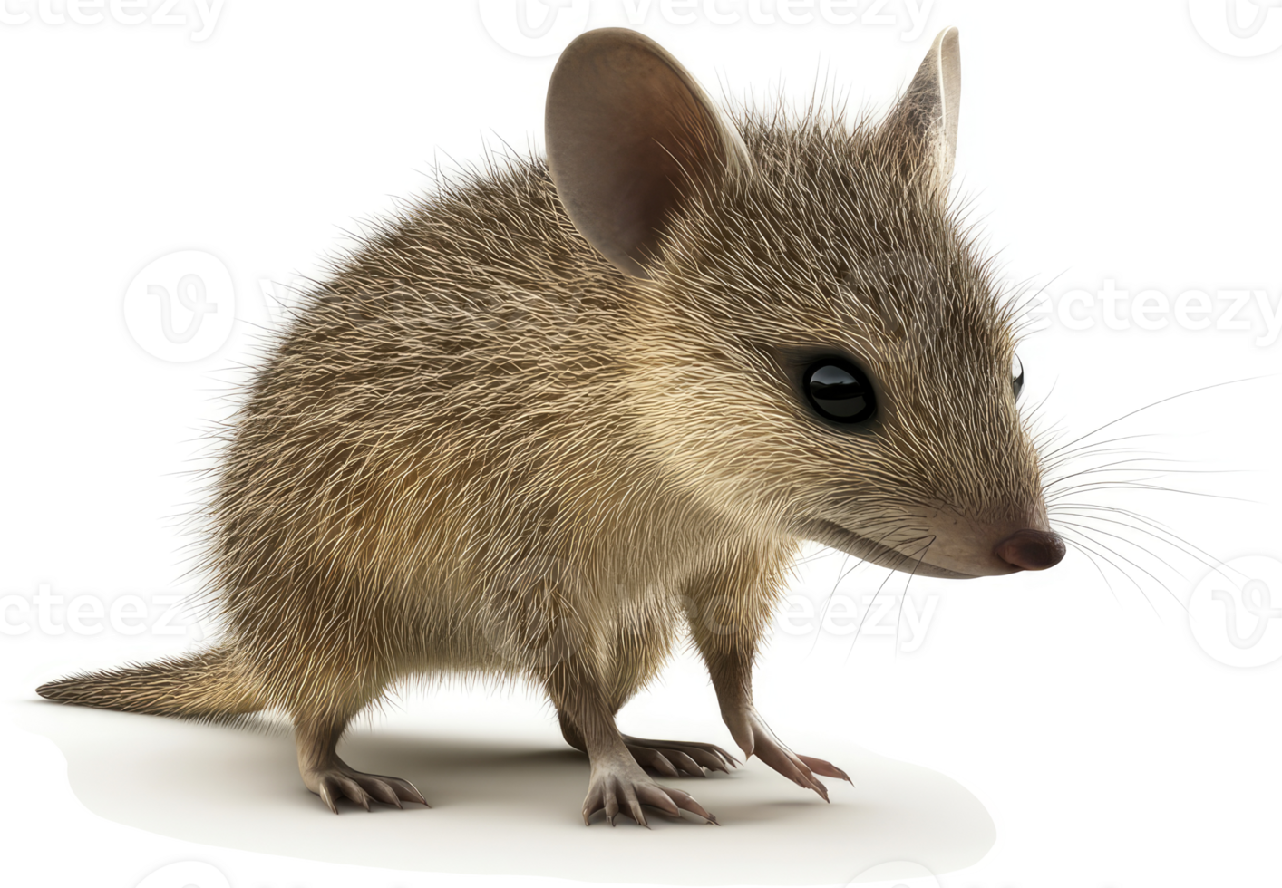 Close-up of a small, furry rodent. png