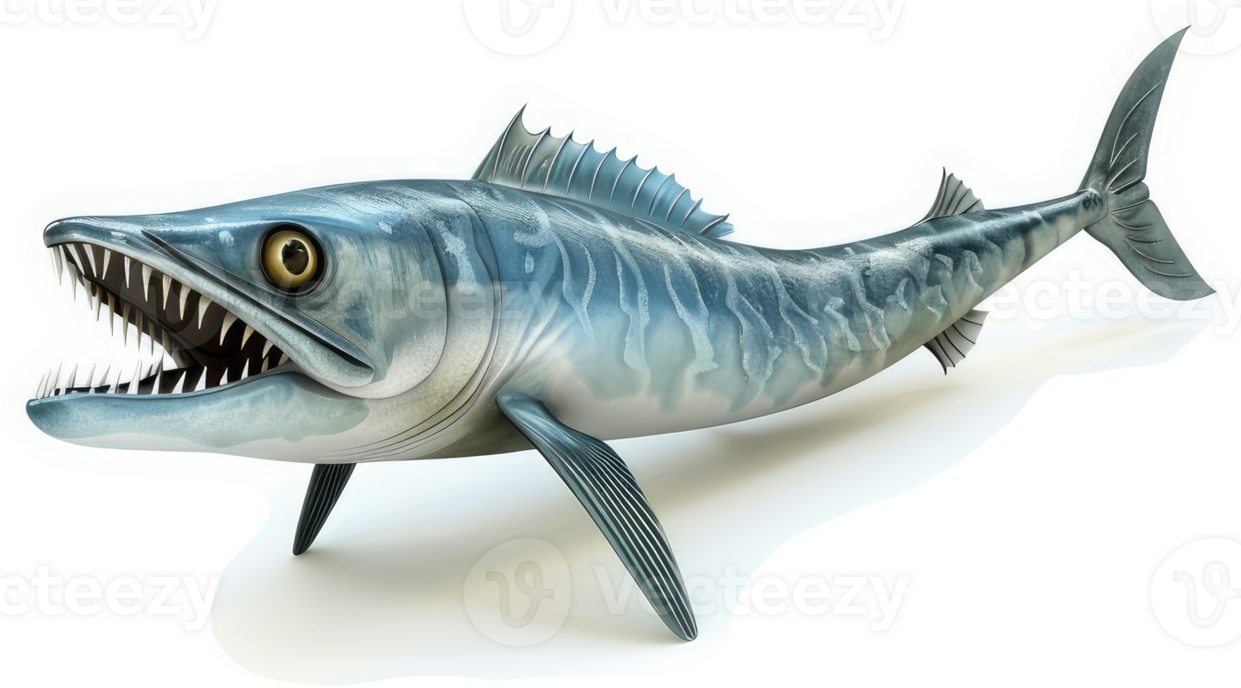 Extinct prehistoric fish with sharp teeth. png