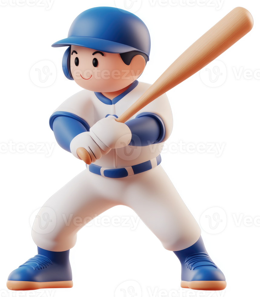 Cartoon baseball player in action. png