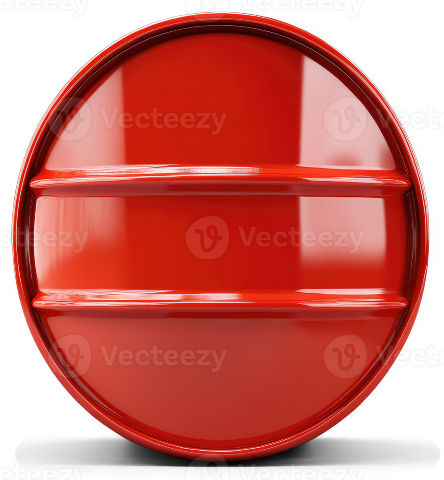 Red cylindrical barrel with horizontal bands. png
