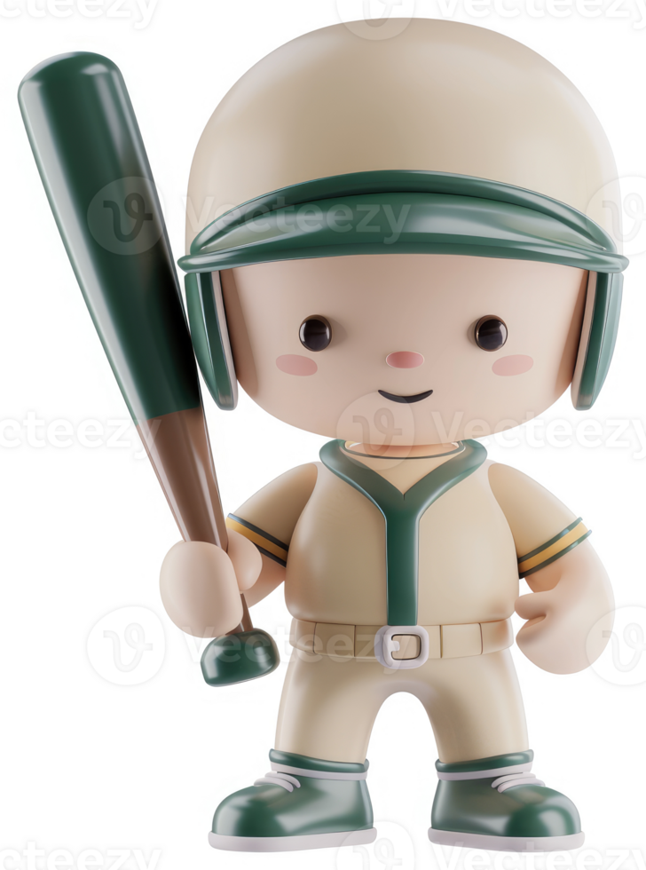 Cartoon baseball player with bat, ready for action. png