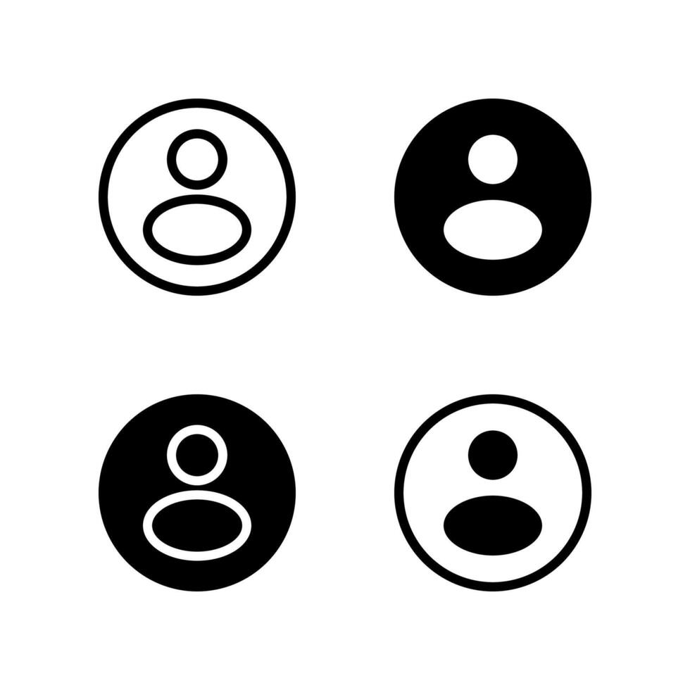 Profile icon set. vector