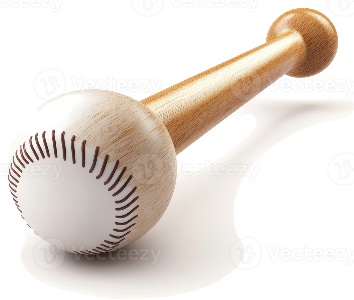 Wooden baseball bat and ball, studio shot. png