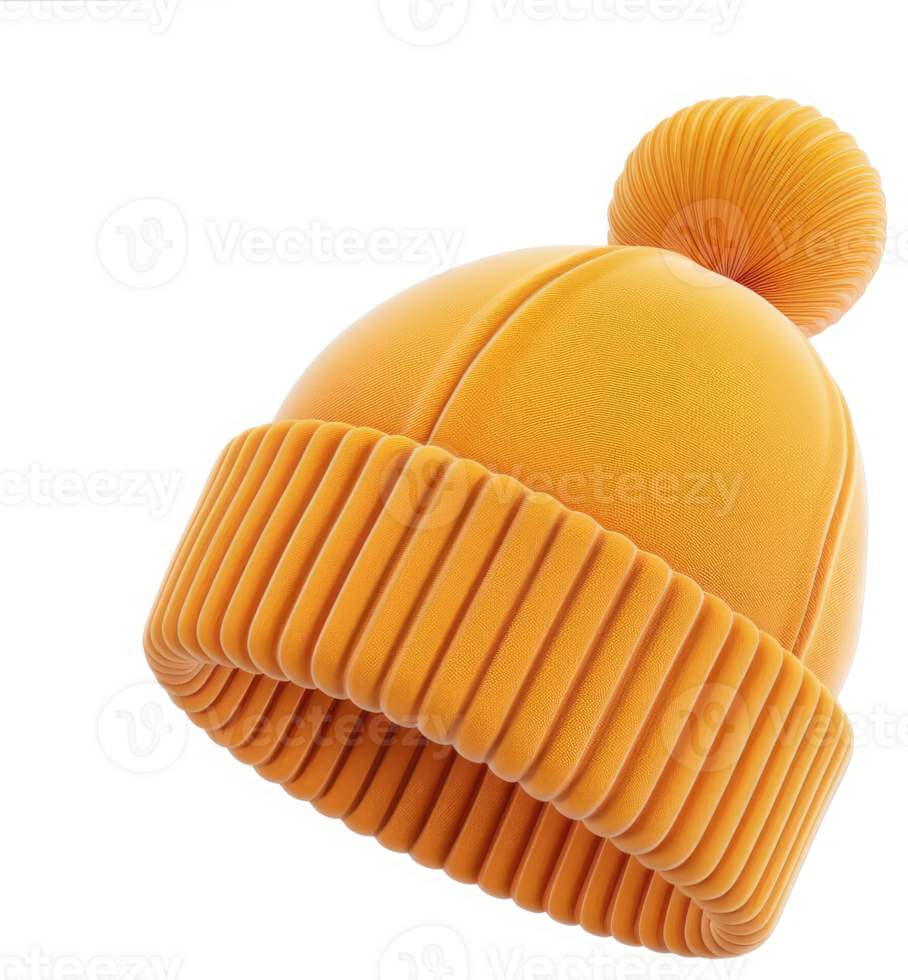 Rendered image of a vibrant, warm, winter beanie. png