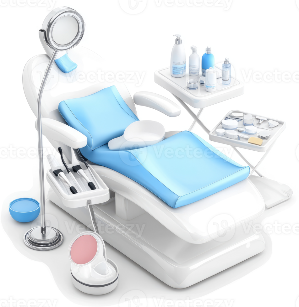 Modern spa treatment station with accessories. png
