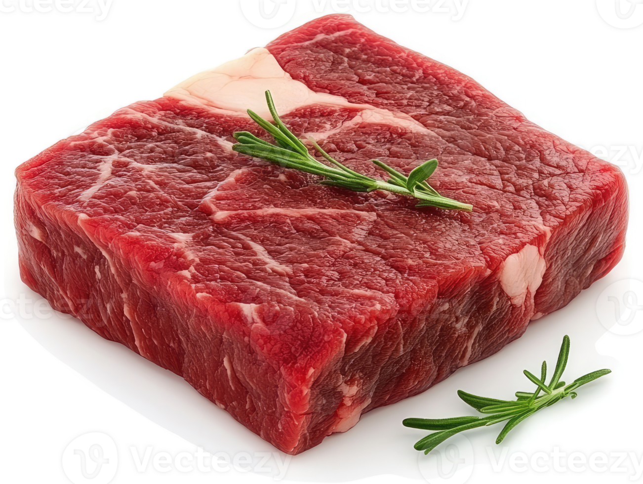Fresh, raw beef steak, ready for grilling. png