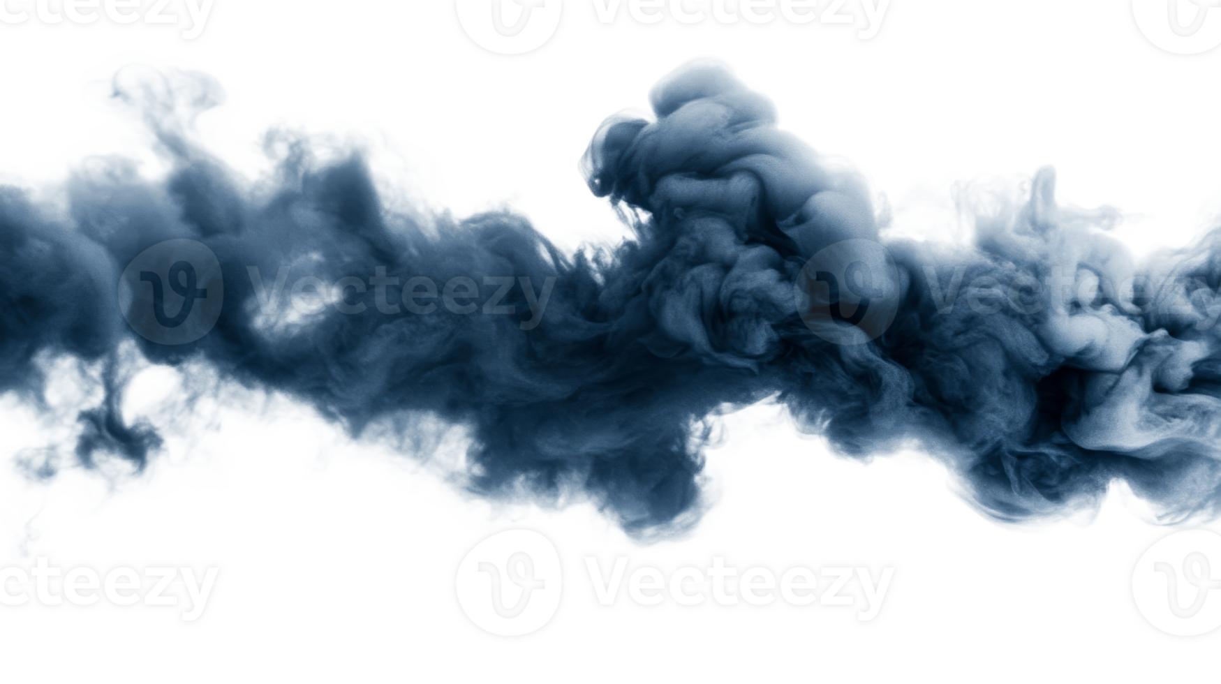 Blue grey swirling cloud, abstract smoke motion effect , cut out transparent png