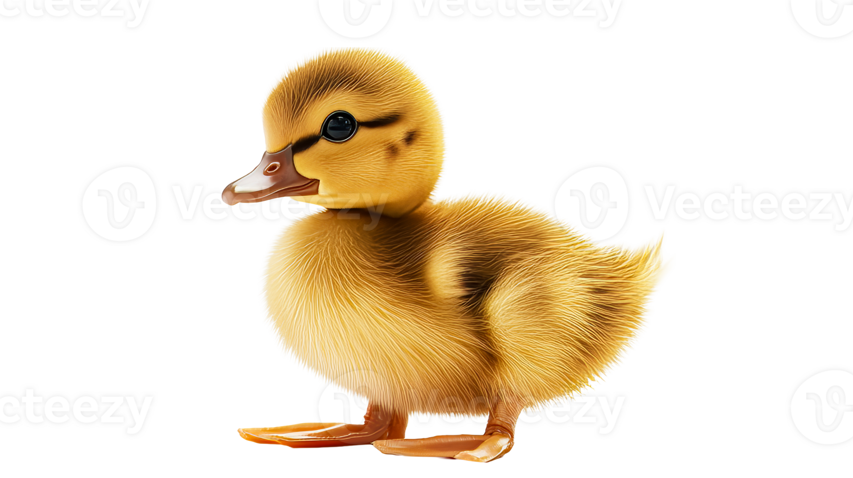 Yellow duckling portrait, cute, isolated, waterbird, adorable, pet, animal, cut out transparent png